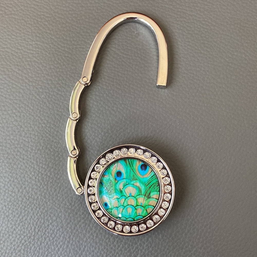 ROFLYER PURSE HOOK Peacock design with dust bag